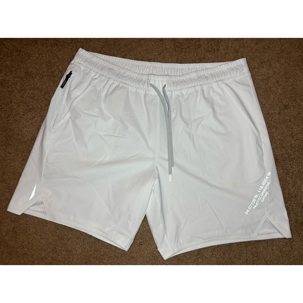 G/FORE Golf PRJKT CC OPERATIVE Athletic White Elastic Drawstring Shorts Mens 2XL